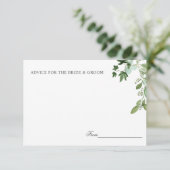 Invitation Hedera | Mariage vert Feuille Ivy Conseils ou rece (Debout devant)