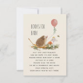 Invitation Hedgehog Books Pour Bébé Champignons  Fille au Bal (Devant)