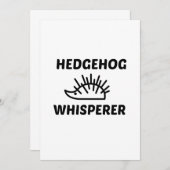 INVITATION HEDGEHOG WHISPERER (Devant / Derrière)
