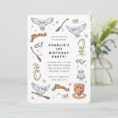 Invitation Hedwig Wizard Birthday Magic (Debout devant)