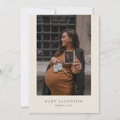 Invitation HEIDI Boho Watercolor Mountain Fleur sauvage Baby (Dos)