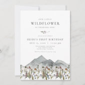 Invitation HEIDI Fleur sauvage bohème fête d'anniversaire (Devant)