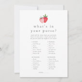 Invitation HEIDI fraise ce qui est dans votre sac à main cart (Devant)