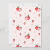 Invitation HEIDI Pink Summer Strawberry Berry Premier anniver (Dos)