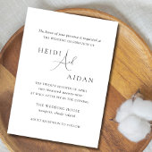 Invitation Heidi Script Contemporain Moderne Mariage élégant
