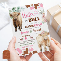 Heifer ou Bull Cow Genre Révélation Animal de ferm