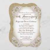 Invitation Heirloom Country 50e anniversaire de mariage (Devant / Derrière)