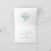 Invitation Heirloom Hydrangea Bridal Shower Thank You cards (Intérieur)