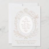 Invitation Heirloom Rococo Botanical Frame Bridal Shower (Devant)