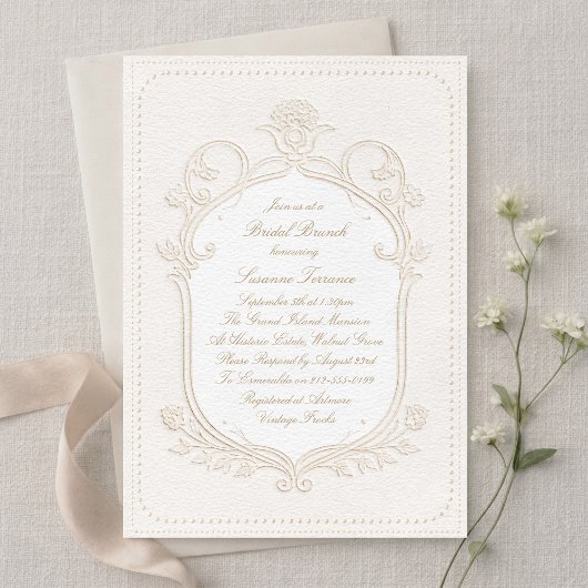 Invitation Heirloom Rococo Bridal Shower Brunch