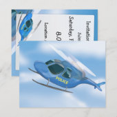 Invitation Hélicoptère de police (Devant / Derrière)