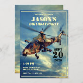 Invitation Hélicoptère Militaire (Devant / Derrière)
