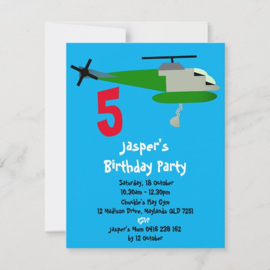Invitation Helitack (Devant)