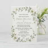 Invitation Hellebores blanches, feuilles de lierre retombante (Debout devant)