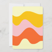 Invitation Hello 40 Retro Wave Groovy Flower Birthday (Dos)