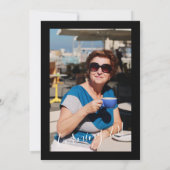 Invitation Hello 70 years modern birthday with photo (Dos)