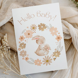 Invitation Hello Baby! Baby Bunny Cute Baby Shower Party