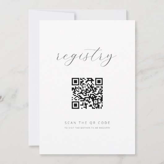 Invitation Hello Baby Modern Minimal QR Code Baby shower (Dos)