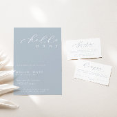 Invitation Hello Baby Modern Script Baby shower minimaliste