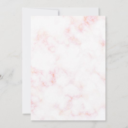 Invitation Hello Fifty Chic Marble 50e fête d'anniversaire (Dos)