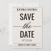 Invitation Hello Forty Photo Newspaper 40th Birthday (Dos)