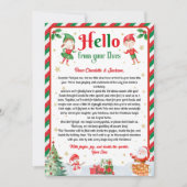 Invitation Hello From Your Elves Christmas Arrival Letter (Devant)
