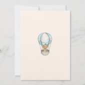 Invitation Hello Little One, Baby shower à ballon de l'ours e (Dos)