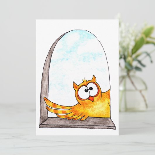 Invitation Hello Owl (Debout devant)