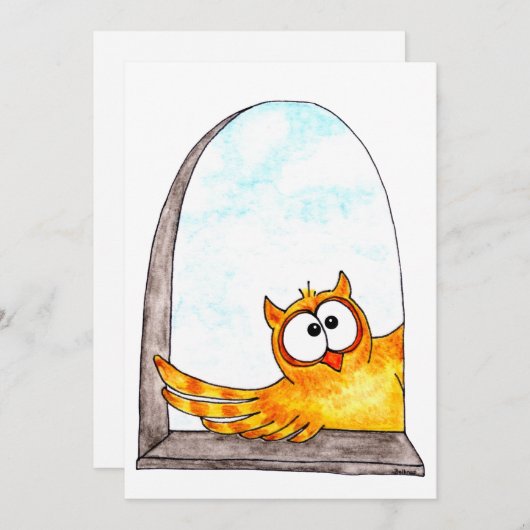 Invitation Hello Owl (Devant / Derrière)