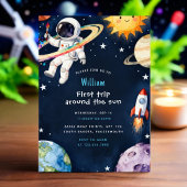 Invitation Hello Space First Trip Around The Sun 1st Birthday