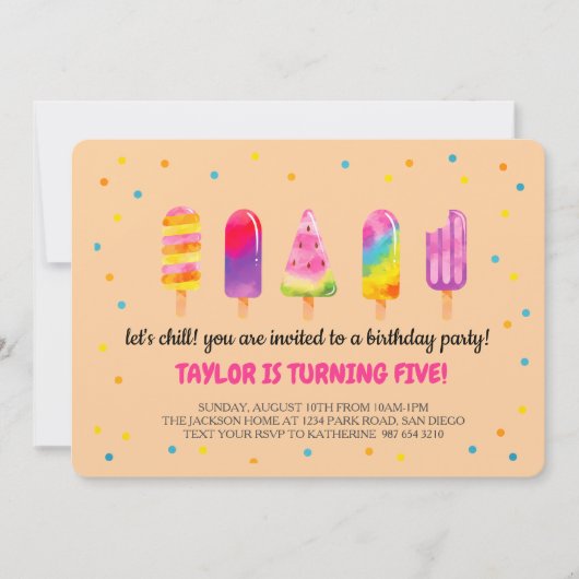 Invitation Hello Summer Birthday Party (Devant)