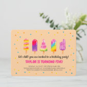 Invitation Hello Summer Birthday Party (Debout devant)
