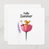 Invitation Hello summer holiday (Devant / Derrière)