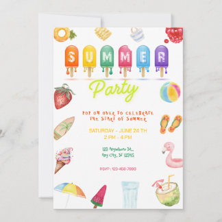 Invitation hello summer party