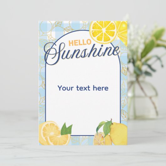 Invitation Hello Sunshine  (Debout devant)