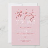 Invitation HENLEY moderne rose rouge parler trente à moi Anni (Devant)