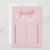 Invitation HENLEY Red Pink Voudrait-Elle Plutôt Jeu De Mariag (Devant)