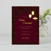 Invitation henna avec votre programme au verso (Debout devant)