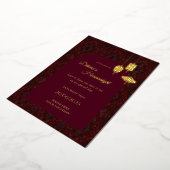 Invitation henna avec votre programme au verso (Rotation)