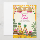 Invitation Henna numérique & Invitation Haldi numé (Devant / Derrière)