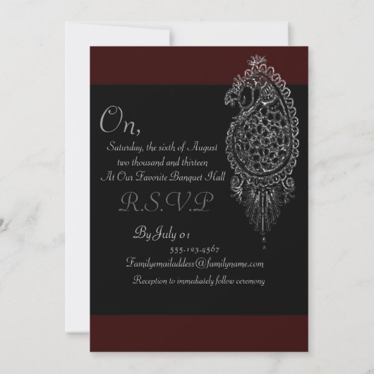 Invitation Henna Peacock (Dos)