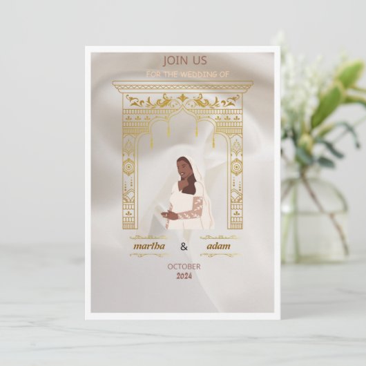 Invitation henné mariage (Debout devant)