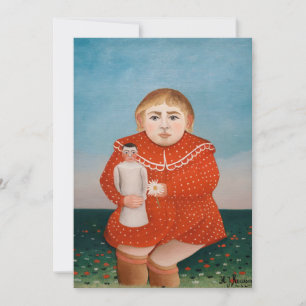 Invitation Henri Rousseau - Enfant avec poupée