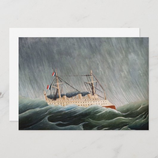 Invitation Henri Rousseau - Le navire dans la tempête (Devant / Derrière)