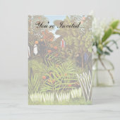 Invitation Henri Rousseau - Paysage exotique Jungle Art (Debout devant)