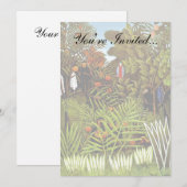 Invitation Henri Rousseau - Paysage exotique Jungle Art (Devant / Derrière)