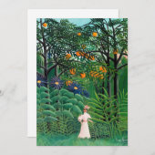 Invitation Henri Rousseau - Une femme marche dans une forêt e (Devant / Derrière)