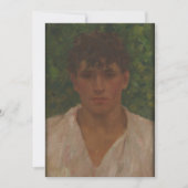 Invitation Henry Scott Tuke - Portrait d'un jeune homme avec  (Devant)