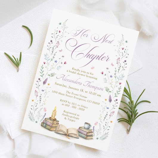 Invitation Her Next Chapter Bridal Shower