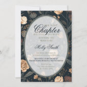 Invitation Her Next Chapter Dark Floral Bridal Shower (Devant)